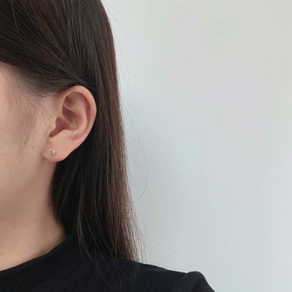 [Luxora]Sparkling Colorful Round Shape Earrings