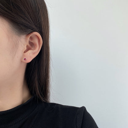 [Luxora]Sparkling Colorful Round Shape Earrings