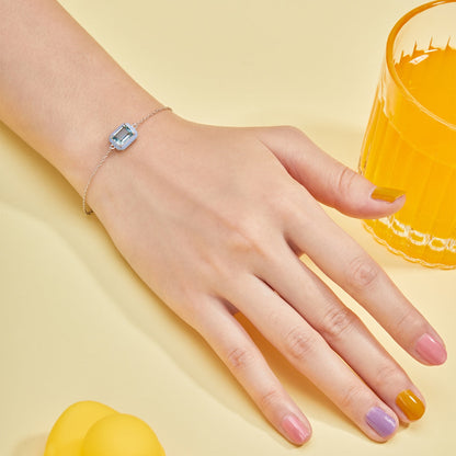[Luxora]2.0 Carat Sparkling Colorful Emerald Cut Daily Bracelet
