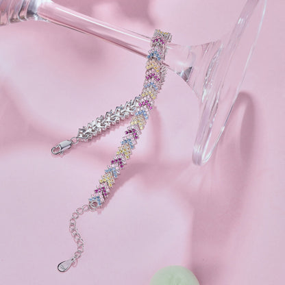 [Luxora]Verziertes, funkelndes, rundes Party-Armband