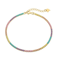 [Luxora]Dazzling Colorful Round Cut Daily Bracelet