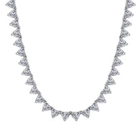 [Luxora]Ornate Heart Cut Tennis Necklace