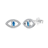 [Luxora]Blue Devil Eyes Hollow Stud Earrings