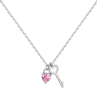 [Luxora]Unique Heart Shape Key Pendent Necklace