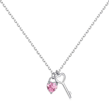 [Luxora]Unique Heart Shape Key Pendent Necklace