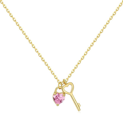 [Luxora]Unique Heart Shape Key Pendent Necklace