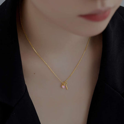 [Luxora]Unique Heart Shape Key Pendent Necklace
