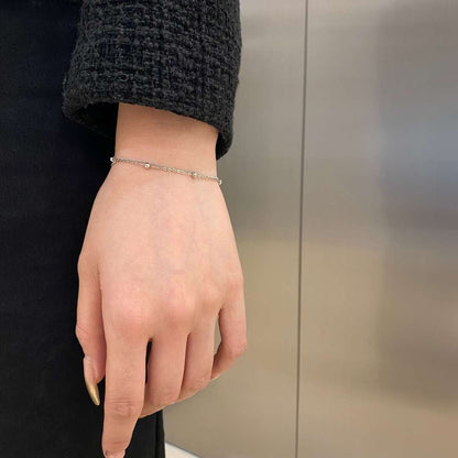 [Luxora]Delicate Bead Double Layer Bracelet