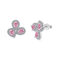 [Luxora]Ornate Flower Shape Pear Cut Lover Earrings