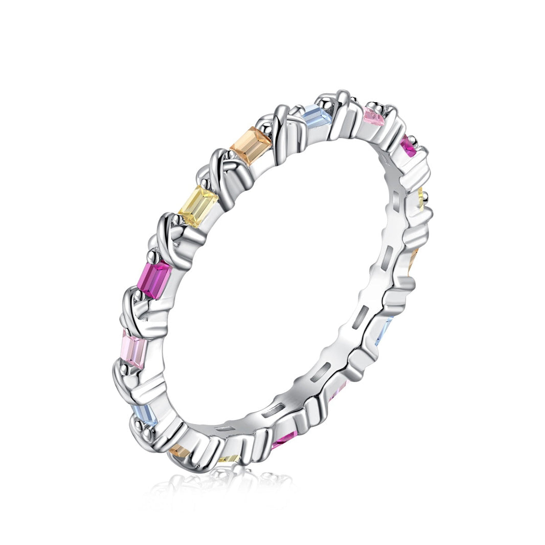 [Luxora]Charming Colorful Round Cut Daily Ring