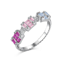 [Luxora]Unique Colorful Emerald Cut Party Ring