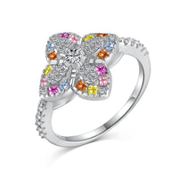 [Luxora]Luxurious Colorful Flower Shape Banquet Ring