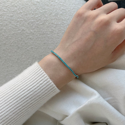 [Luxora]まばゆいばかりの美しいラウンドカットのデイリーブレスレット