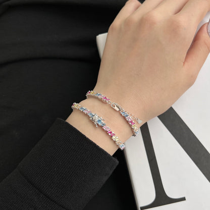 [Luxora]Ornate Sparkling Multi Cut Party Bracelet