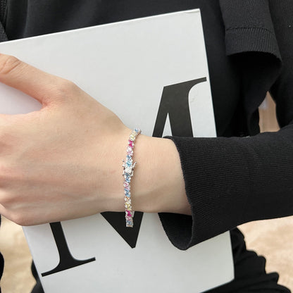 [Luxora]Ornate Sparkling Multi Cut Party Bracelet