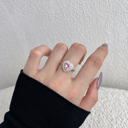 [Luxora]Delicate Ebullient Heart Shape Wedding Ring