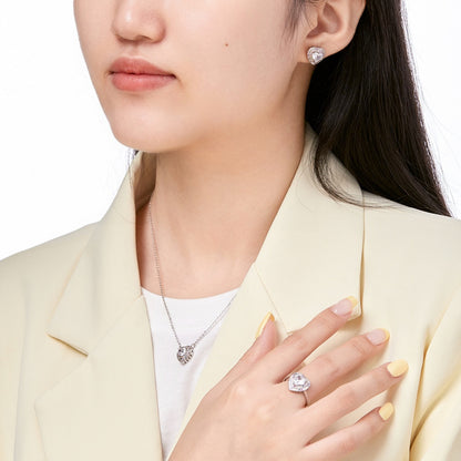 [Luxora]Delicate Ebullient Heart Shape Wedding Ring
