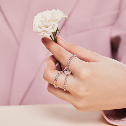 [Luxora]Radiant Sparkling Round Cut Daily Ring