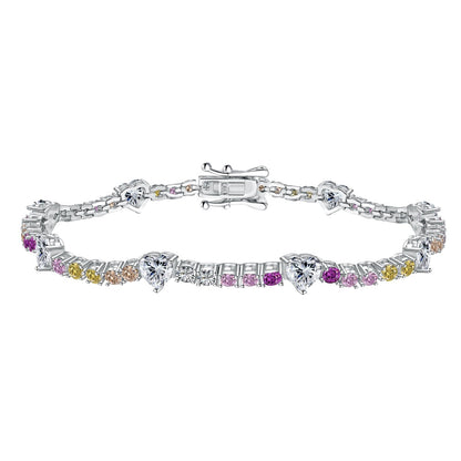 [Luxora]Romantic Heart Shape Round Cut Lover Bracelet