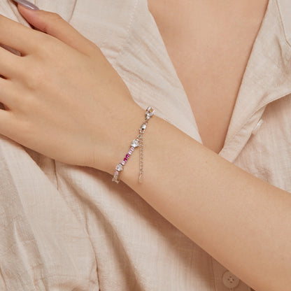 [Luxora]Romantic Heart Shape Round Cut Lover Bracelet
