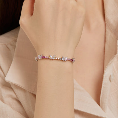 [Luxora]Ornate Colorful Butterfly Shape Round Cut Daily Bracelet