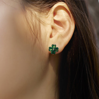 [Luxora]Four-Leaf Clover Ball Earrings