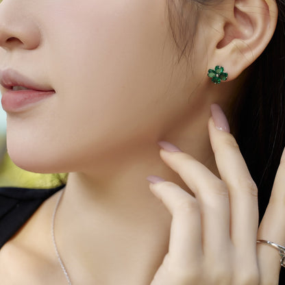 [Luxora]Four-Leaf Clover Ball Earrings