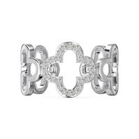 [Luxora]Hollow Design Four-Leaf Clover Flower Shape Ring