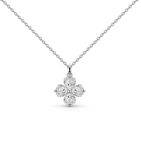 [Luxora]Heart-Shaped Four-Leaf Clover Bead Necklace