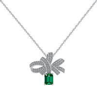 [Luxora]Luxurious Flower Shape Emerald Cut Necklace