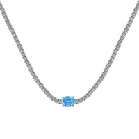 [Luxora]1.0 Carat Shining Oval Cut Necklace