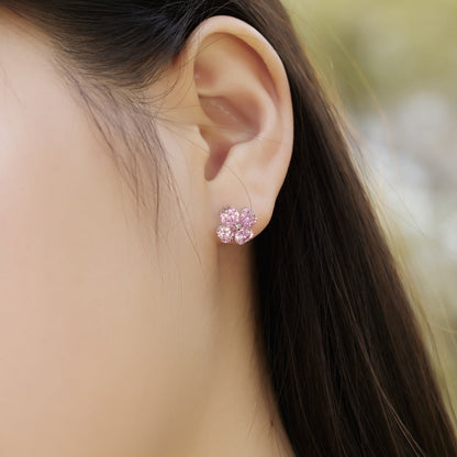 [Luxora]Four-Leaf Clover Ball Earrings