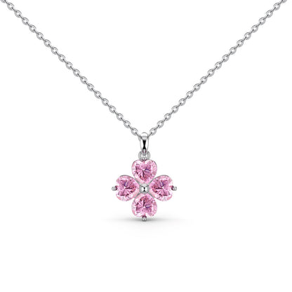 [Luxora]Heart-Shaped Four-Leaf Clover Bead Necklace