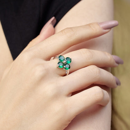 [Luxora]Four-Leaf Clover Eight-Pointed Star Ring