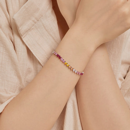 [Luxora]Luxurious Colorful Romantic Heart Shape Lover Bracelet
