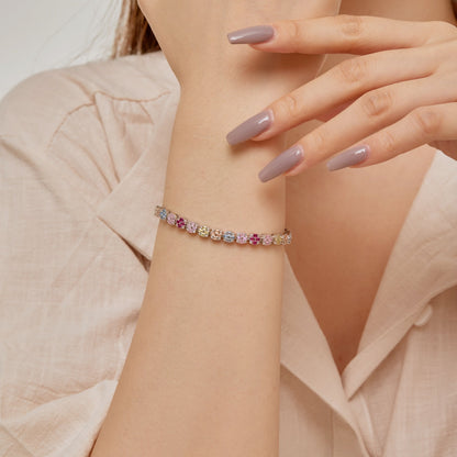 [Luxora]Delicate Colorful Emerald Cut Daily Bracelet