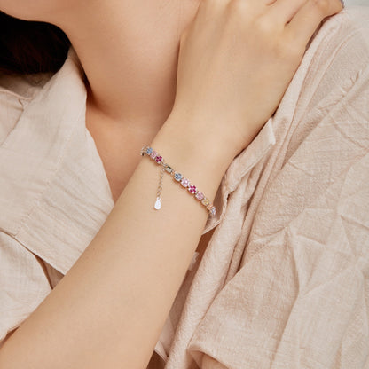 [Luxora]Delicate Colorful Emerald Cut Daily Bracelet