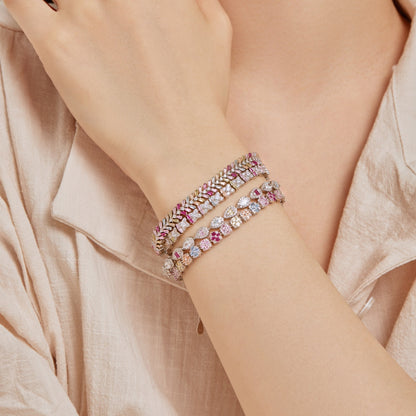 [Luxora]0.25 Carat Radiant Water Drop Shape Daily Bracelet