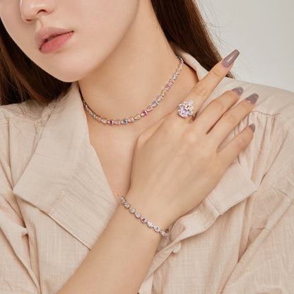 [Luxora]0.25 Carat Radiant Water Drop Shape Daily Bracelet