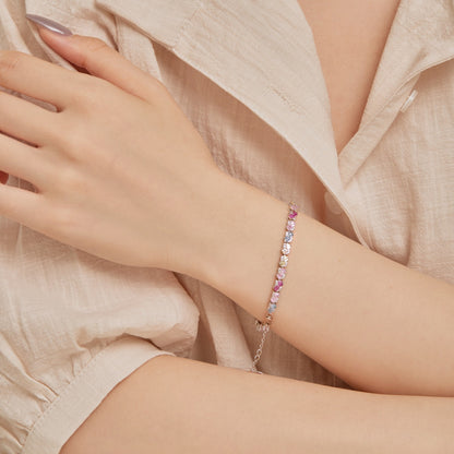 [Luxora]Ornate Colorful Flower Shape Party Bracelet