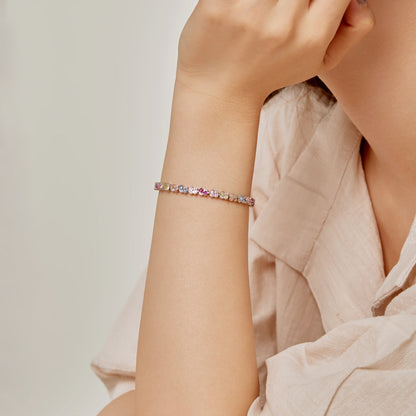 [Luxora]Ornate Colorful Flower Shape Party Bracelet