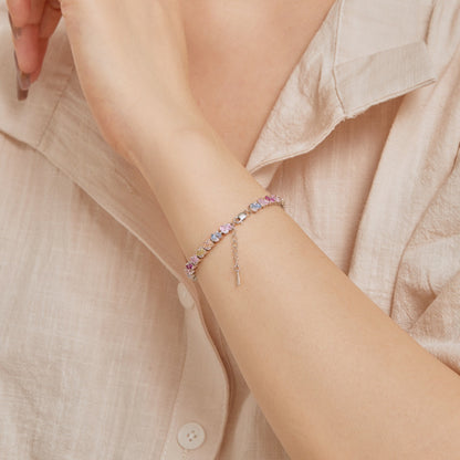 [Luxora]Ornate Colorful Flower Shape Party Bracelet