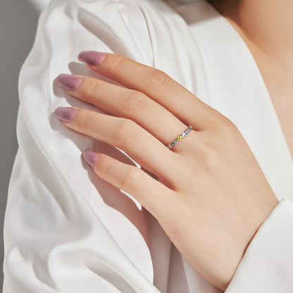 [Luxora]Sparkling Vibrant Round Shape Daily Ring