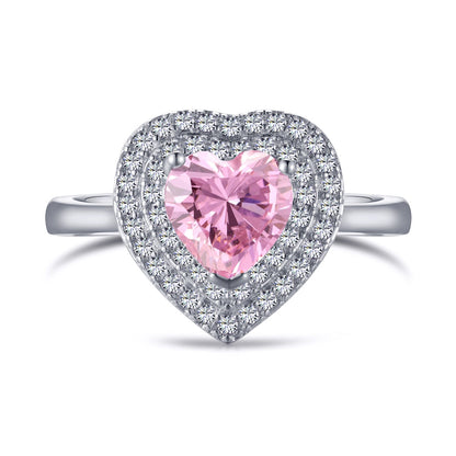 [Luxora]Delicate Ebullient Heart Shape Wedding Ring