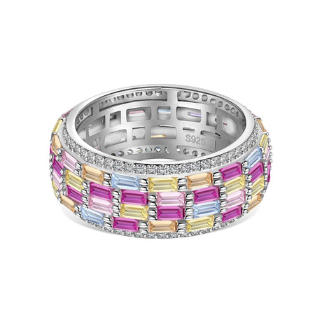 [Luxora] Strahlender, farbenfroher Ring im Radiant-Schliff für jeden Tag