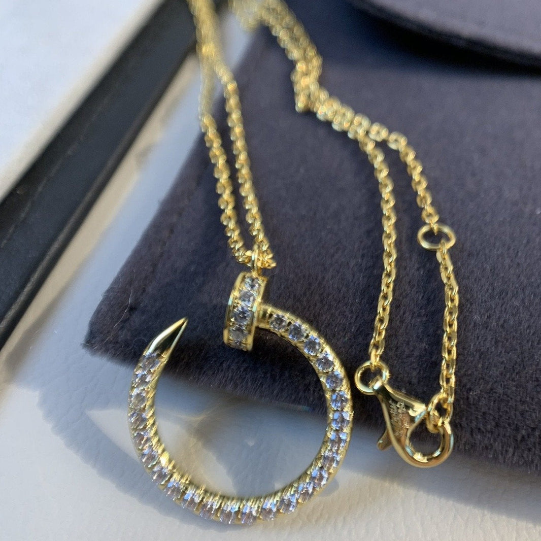 [Luxora]JUSTE NECKLACE GOLD DIAMONDS