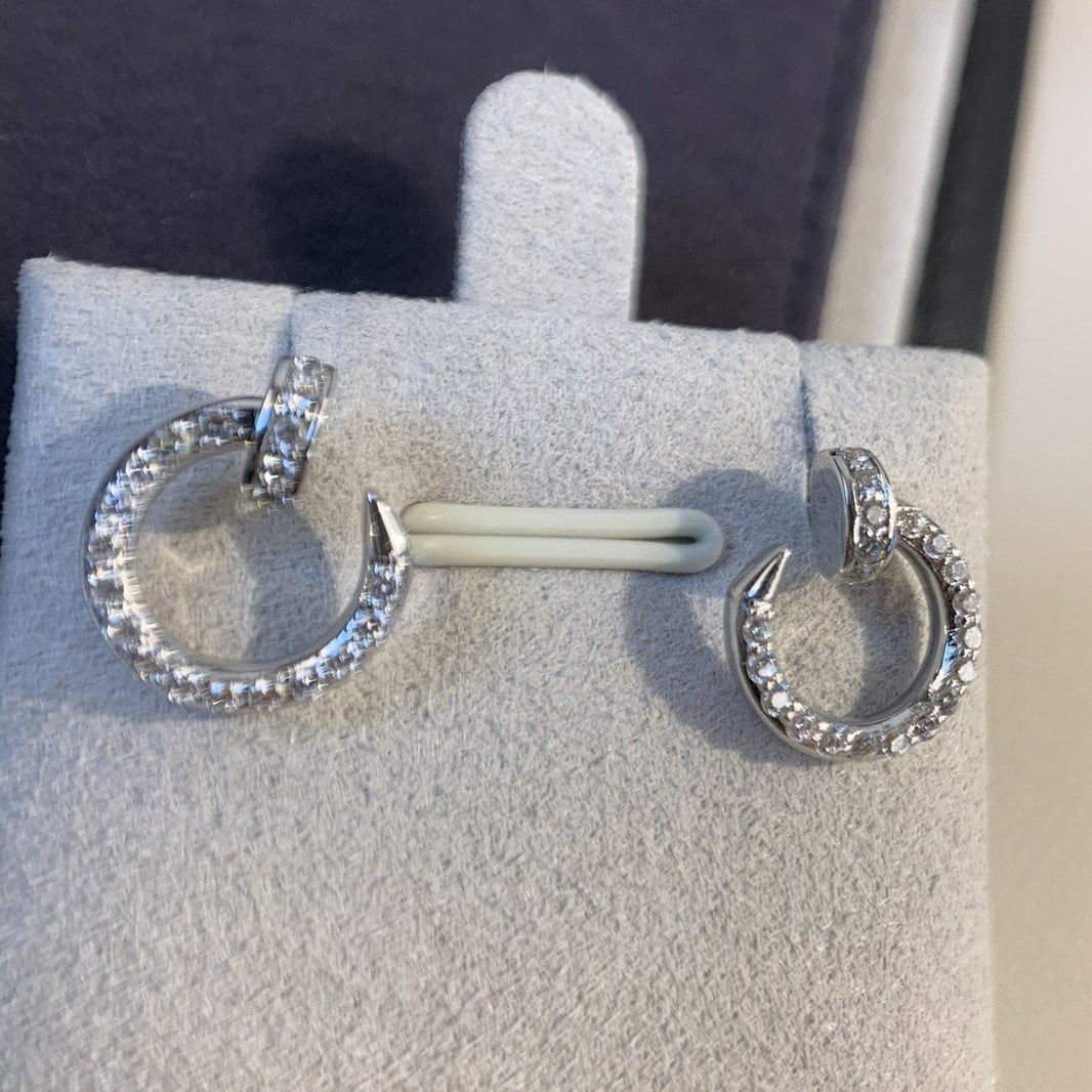 [Luxora]JUSTE EARRINGS SILVER DIAMONDS