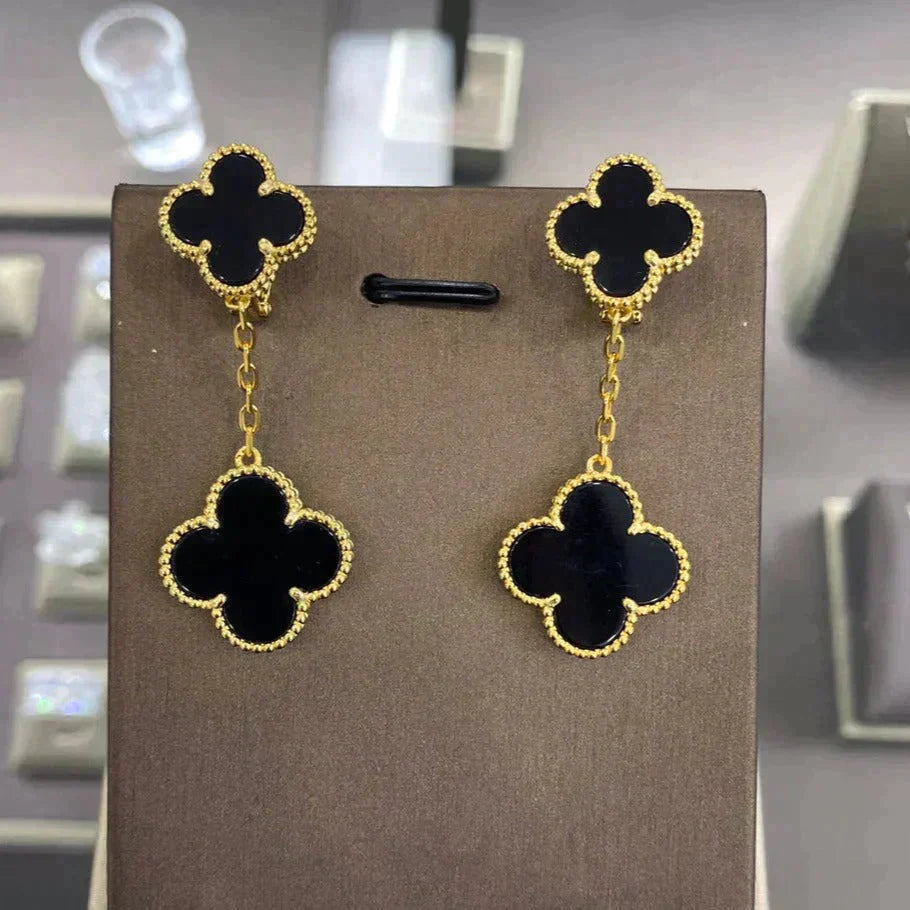 [Luxora]CLOVER 2 MOTIFS  EARRINGS (MULTIPLE CHOICESC