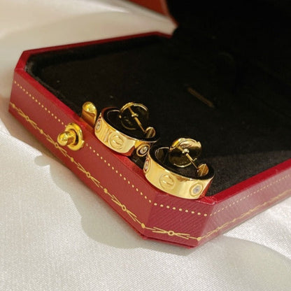 [Luxora]LOVE EARRINGS 5.7MM 2 DIAMONDS