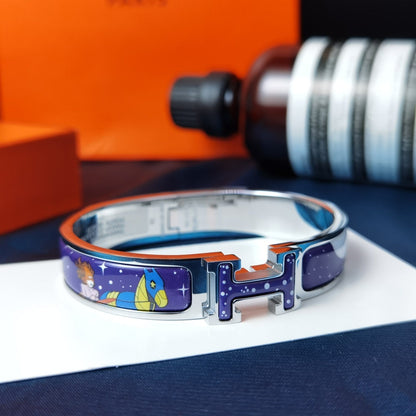 [Luxora]H STAR AND MOON BRACELET 12MM